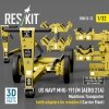RESKIT RSK32-0022 US NAVY MHU-191/M (AERO 21A) Munitions Transporter (with adapters for bombs) (Carrier Fleet) (3D Printed model kit) 1/32